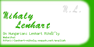 mihaly lenhart business card